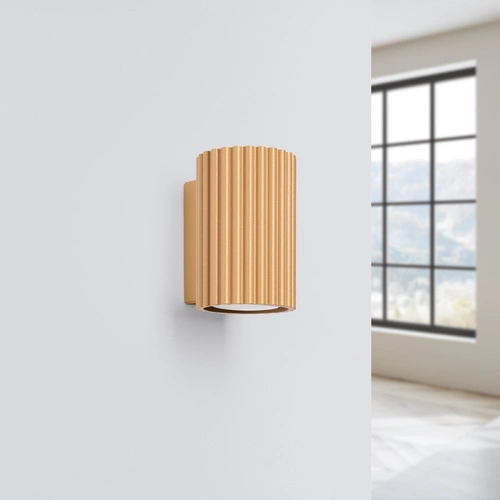 Nástěnné svítidlo KARBON 10 zlatý hliník glamour do obýváku a ložnice svítí nahoru i dolů