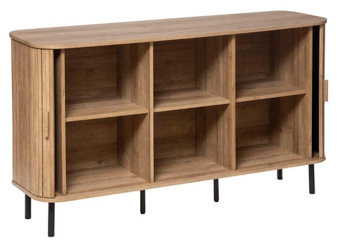 Komoda Colva 140 cm přírodní na vysokých nohách do obýváku moderní prostorná Atmosphera