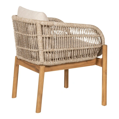 House Nordic Terracina dřevěná béžová zahradní židle s područky