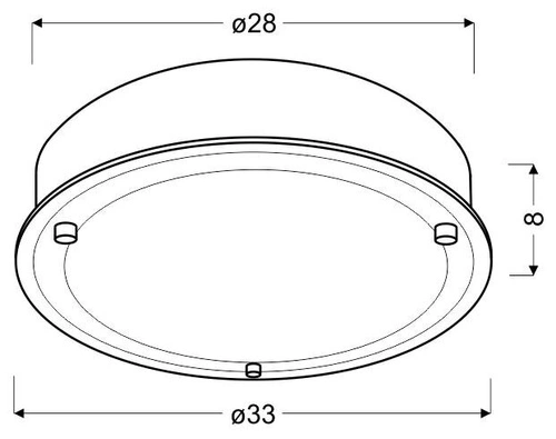 Stropní svítidlo Ronda 33 1x18W LED saténová