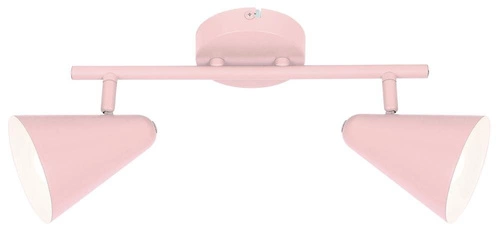 Stropní svítidlo Amor nastavitelná růžová kovová do obýváku a ložnice 2bodová