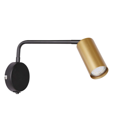 Nástěnné svítidlo Tina moderní černo-zlaté kovové do ložnice a obýváku Candellux