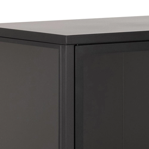 Skleněná vitrína do obýváku Newcastle černá industriální na knihy kovová Actona 80 cm