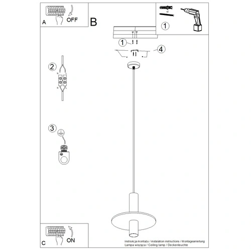 Závěsné svítidlo PELTA 1 moderní modrá černá do obýváku a jídelny 30 cm