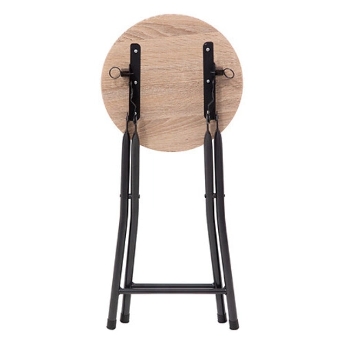 Skládací stolička 5five simply smart s dřevěným efektem do kuchyně, moderní, černo-přírodní