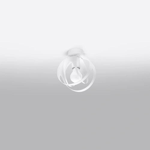 Stropní svítidlo Tulos bílý moderní kulatý kovový do obýváku a ložnice Sollux