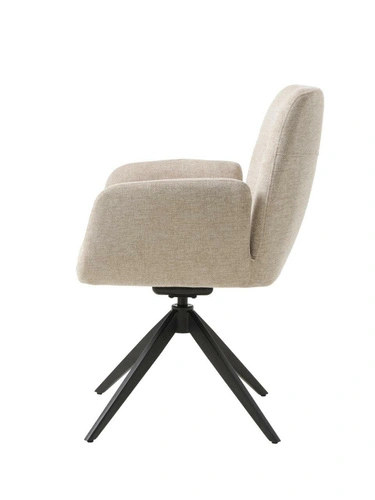 Otočná jídelní židle Roxana čalouněná s područkami