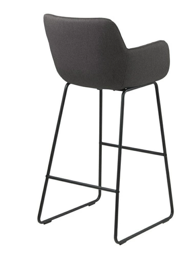 Čalouněný barový stolička s opěrkou Lisa Actona šedá glamour do kuchyně a jídelny 76 cm