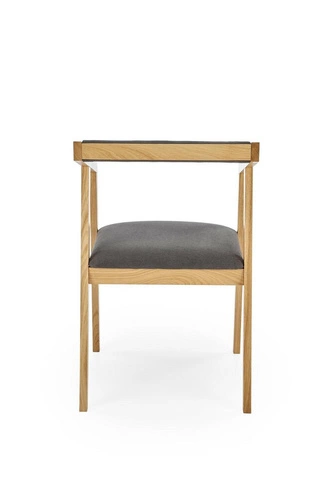 Čalouněná židle Luza dubová šedá skandinávská do jídelny a obýváku Intesi