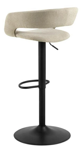 Barová židle Grace béžová čalouněná s opěrkou, výškově nastavitelná, moderní do kuchyně a k ostrůvku Actona