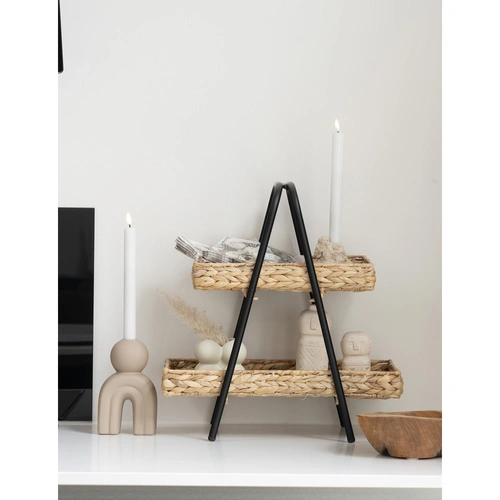 Dvoupatrový obdélníkový servírovací podnos Alfaro boho House Nordic 42 cm