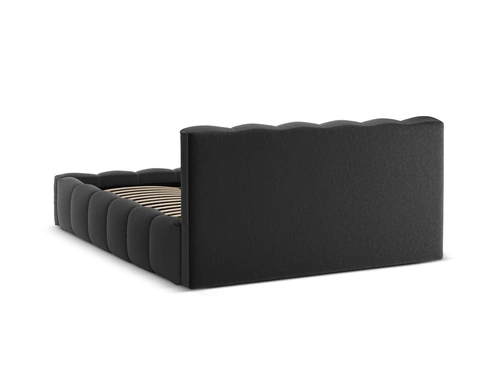 Čalouněná postel Lupine antracitová 200x200 s úložným prostorem do ložnice glamour