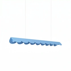 Závěsné LED svítidlo BISCUIT modré nastavitelné nad ostrůvek 98,5 cm
