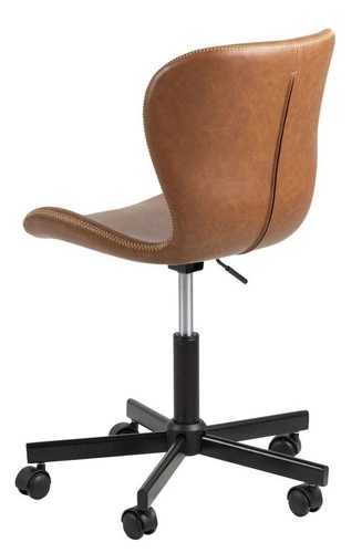 Ergonomická kancelářská židle Batilda Actona kožená otočná k psacímu stolu hnědá moderní