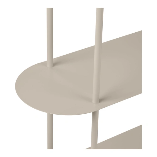 Kovový regál Rieti na knihy 5 polic loftový pískový 118 cm