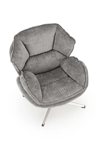 Relaxační křeslo Offred šedé moderní do obýváku čalouněné minimalistické Intesi