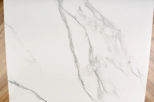 Rozkládací jídelní stůl Venores bílý mramor moderní glamour 160–200 cm Intesi