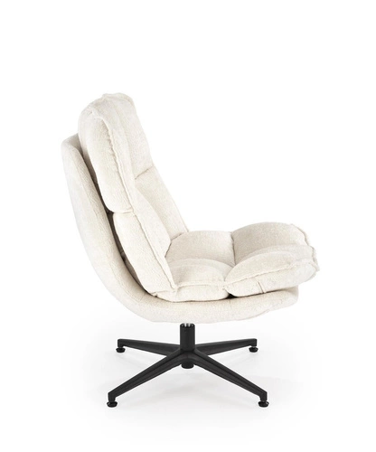 Otočná relaxační křeslo Florens krémová do obýváku moderní látka Intesi