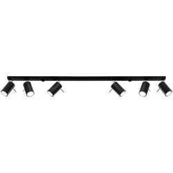 Stropní svítidlo RING 6L černé moderní loftové kovové do obýváku a kuchyně Sollux