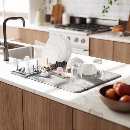 Sušička nádobí s podložkou UDry šedá