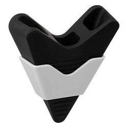 samolepicí plastová zarážka na dveře s držadlem černá 2 ks