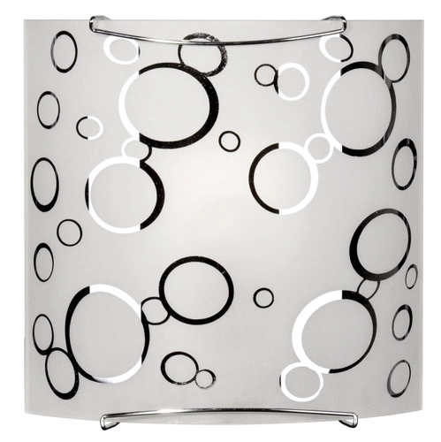 Stropní svítidlo Doka bílý skleněný klasický čtvercový 28x24,5 cm do obýváku a kuchyně