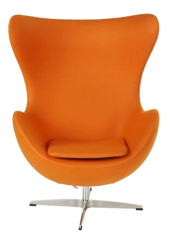 Otočná houpací křeslo ušák Jajo oranžový kašmír moderní glamour do obýváku