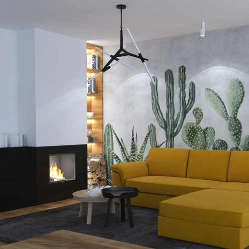 Závěsné svítidlo STICKS-6 zlaté moderní, nastavitelné nad jídelní stůl a do obýváku, 6 světel