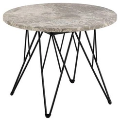 Konferenční stolek Prunus 55 cm šedý/černý mramor