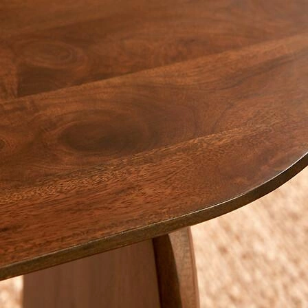 Oválný dřevěný konferenční stolek do obýváku moderní hnědý Atmosphera 120x60 cm