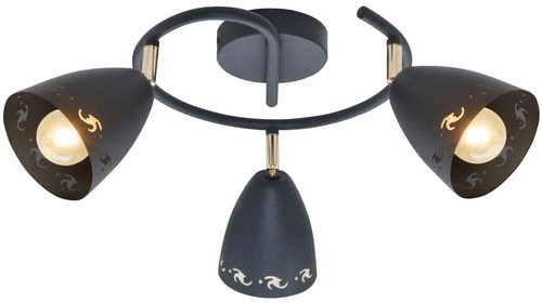 Stropní svítidlo Coty spirála černá moderní kovová do obýváku a kuchyně 49 cm