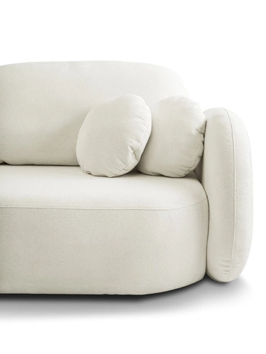 Rozkládací pohovka Salby bílá s úložným prostorem a funkcí spaní 3místná do obýváku