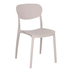 Moderní plastová jídelní židle Plasta taupe do kuchyně