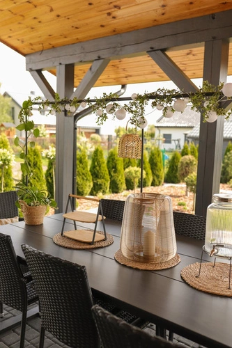 Bavlněná světelná girlanda Atmosphera LED na baterie do interiéru 255 cm 16 světýlek