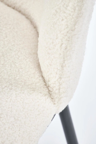 Čalouněná židle Vanda krémová boucle do jídelny a obýváku moderní skandinávský styl Intesi