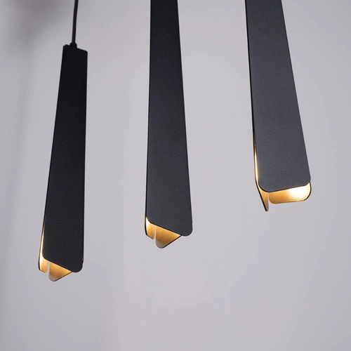 Závěsné svítidlo PRYSM 3L černé skandinávský styl, tříramenné nad jídelní stůl nebo do obýváku