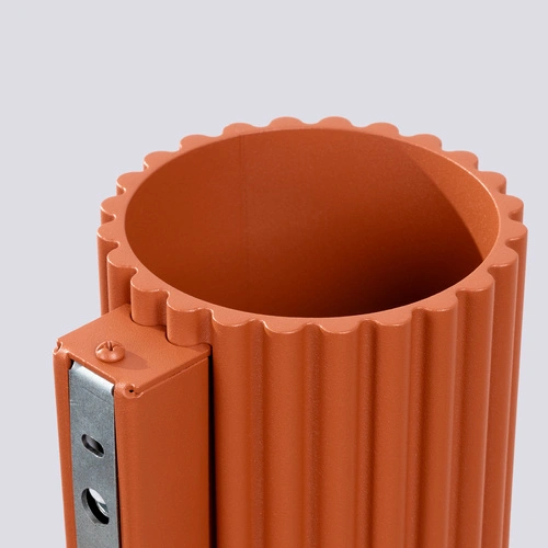 Stropní svítidlo kulaté AURA červené moderní minimalistické do obýváku a kuchyně hliník