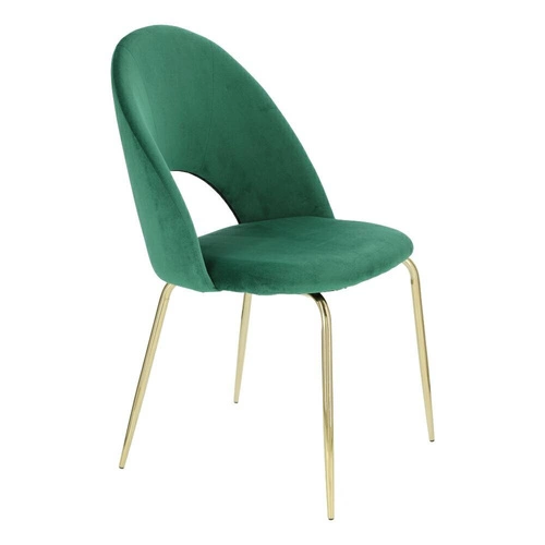 Židle Solie Velvet zelená/zlatá Výprodej