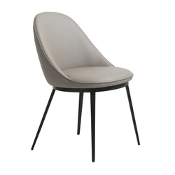Čalouněná židle Nirro ekokůže taupe moderní do jídelny a obýváku