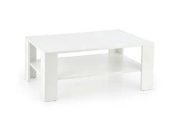 Konferenční stolek Tastur bílý obdélníkový s policí moderní do obýváku 110x65 cm Intesi