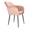 Jídelní židle Emilia sametová dusty rose s područkami glamour Actona