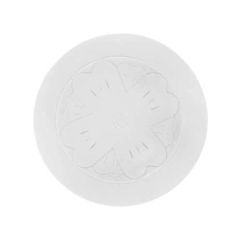 Silikonová bílá zátka do dřezu Intesi moderní kulatá 6 cm těsnící do kuchyně a koupelny