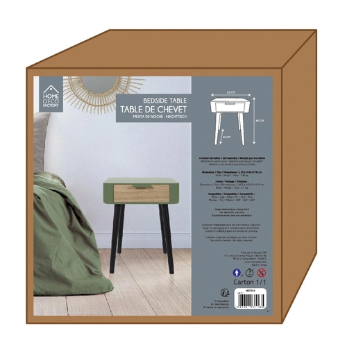 Noční stolek Padano zelený