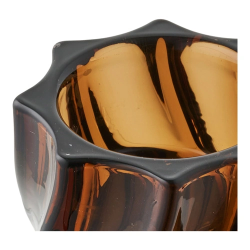 House Nordic sada 2 kouřových hnědých skleněných svícnů na čajové svíčky do obýváku