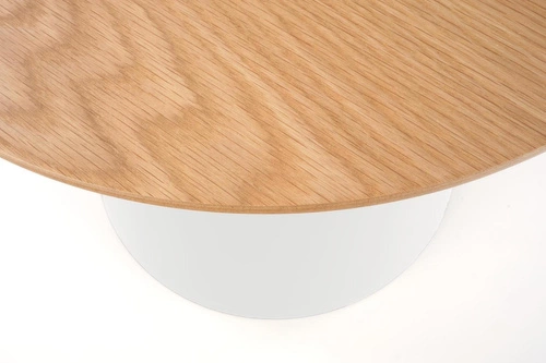 Kulatý konferenční stolek Alter Intesi bílý moderní skandinávský do obýváku 49 cm