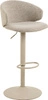 Barová židle Ella béžová moderní čalouněná s opěrkou a područkami, výškově nastavitelná do kuchyně Actona