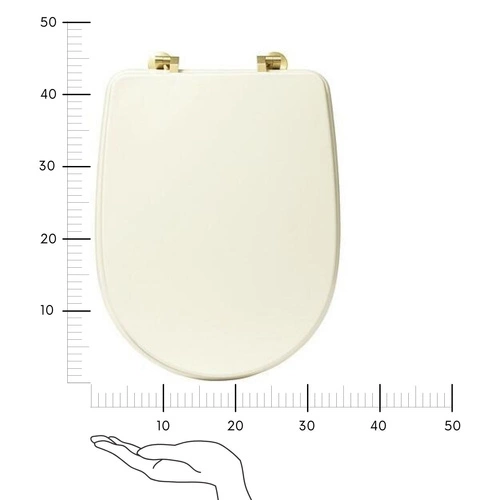 Duo béžové WC sedátko z duroplastu