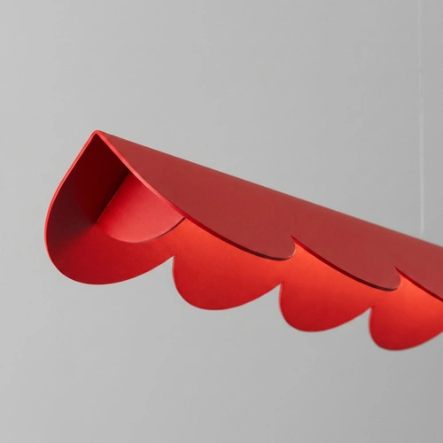 Závěsné LED svítidlo BISCUIT červené nastavitelné nad ostrůvek 98,5 cm