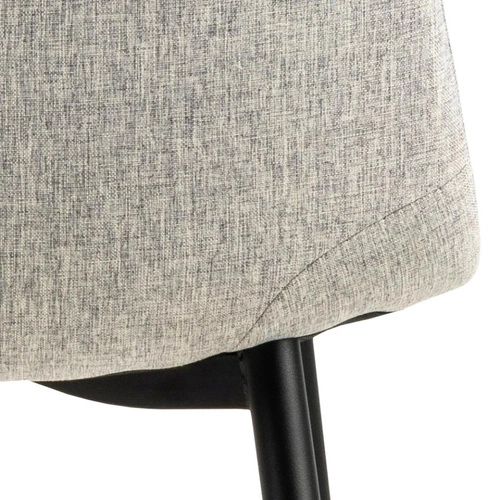 Čalouněná židle Celia šedá do jídelny a kuchyně skandinávský styl na černých nohách Actona