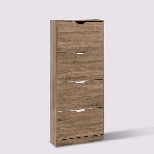 Vysoká botníková skříň Tiro 5five simply smart dub přírodní, 4 zásuvky, skandinávský styl do předsíně